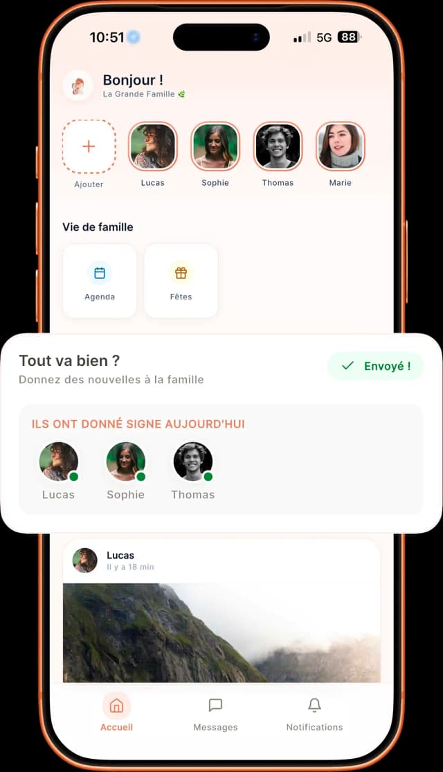 Tout va bien — rester proche famille à distance